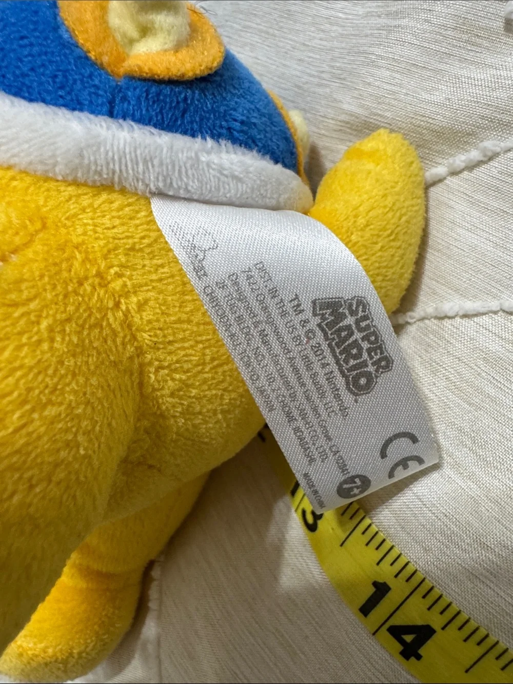 Nintendo Yellow Plush Reptile with Blue Hair and Green Mask